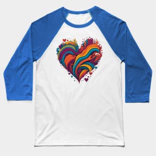 Vibrant Pride Heart Baseball T-Shirt